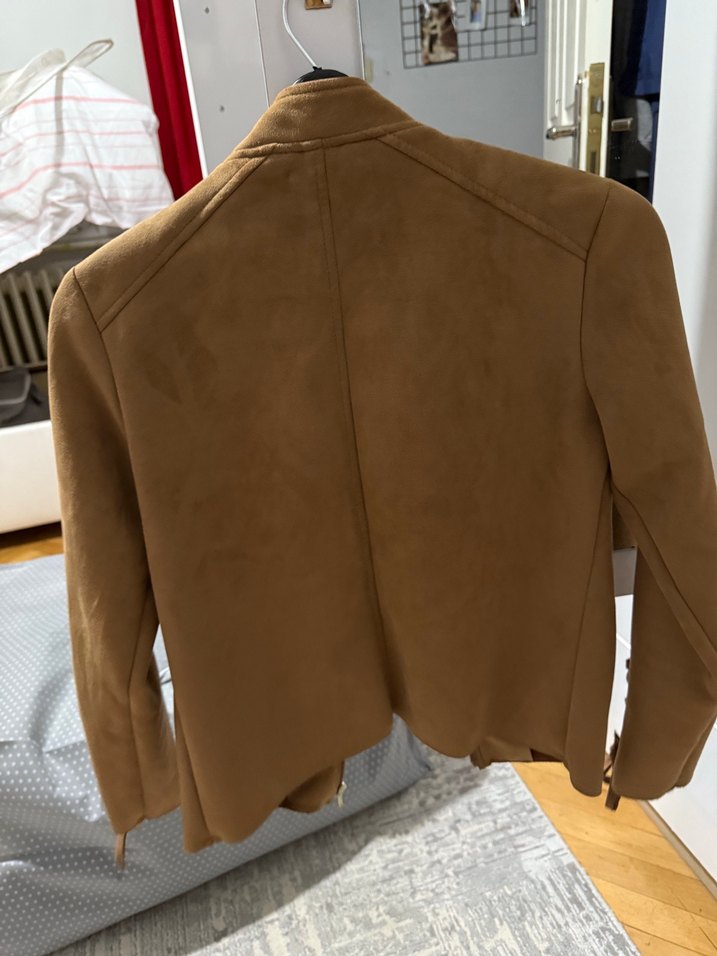 Kadın Kahverengi Süet  Ceket - Görsel 2