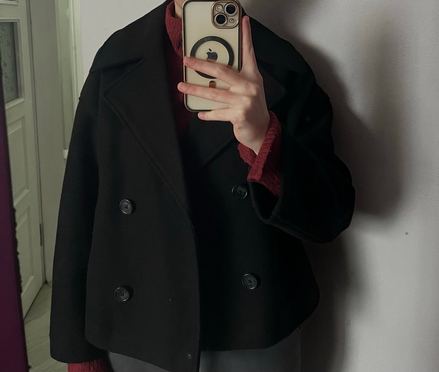 Stradivarius kısa kaban - Görsel 5