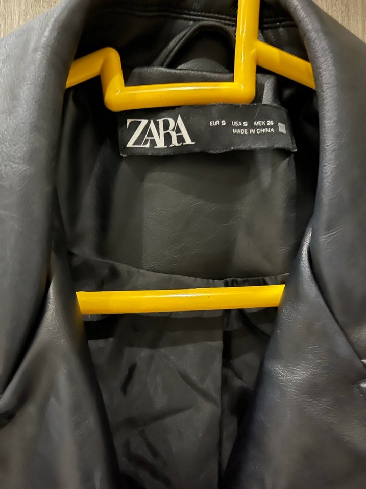 zara deri ceket - Görsel 4