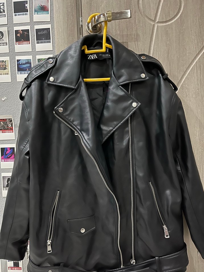 zara deri ceket - Görsel 2