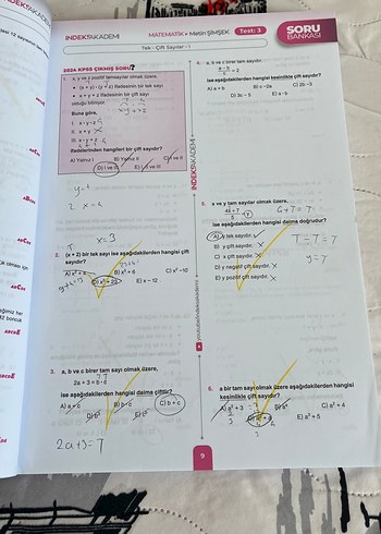 Beden Renk 2025 KPSS Matematik Algoritması Soru Bankası