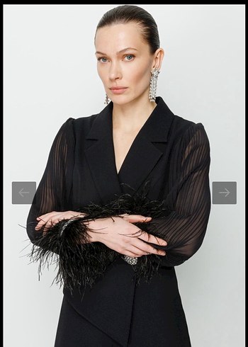 Siyah Uzun kolları tüylü tulum - Görsel 5