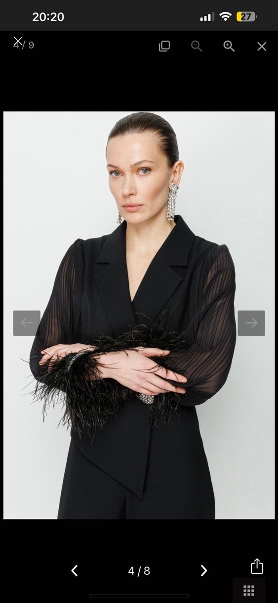 Siyah Uzun kolları tüylü tulum - Görsel 5