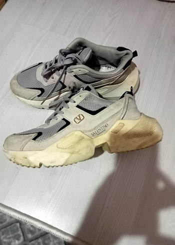 Valentino Gri Kadın Spor Ayakkabı Stiletto Topuklu