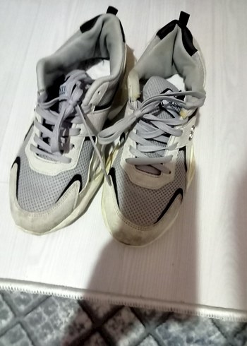 41 Beden Gri Kadın Spor Ayakkabı Stiletto Topuklu