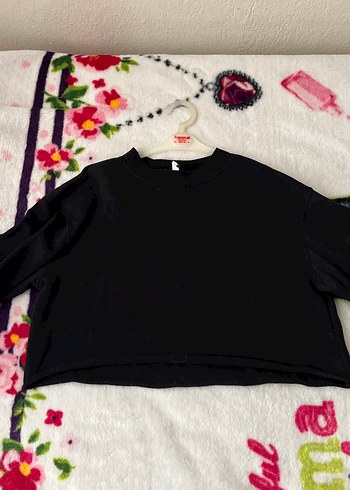 Siyah Kadın Oversize Sweatshirt