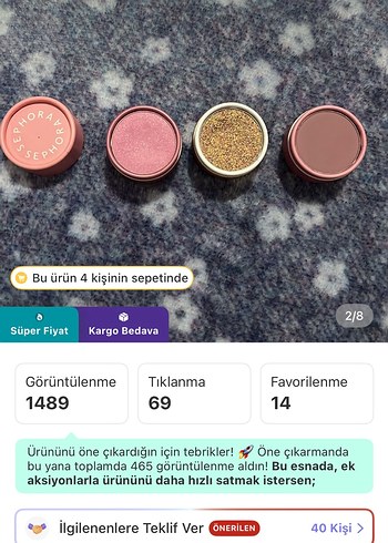Sephora Sephora Pastel Pembe Makyaj Seti