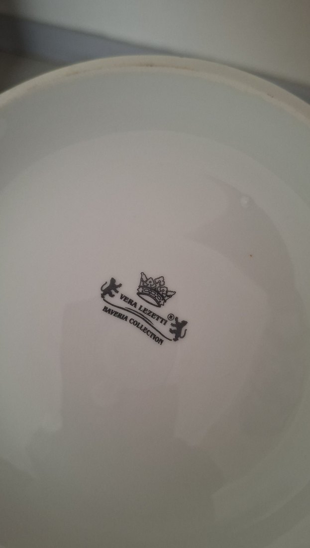 Gri Çizgili Beyaz Porselen çorbalık - Görsel 3