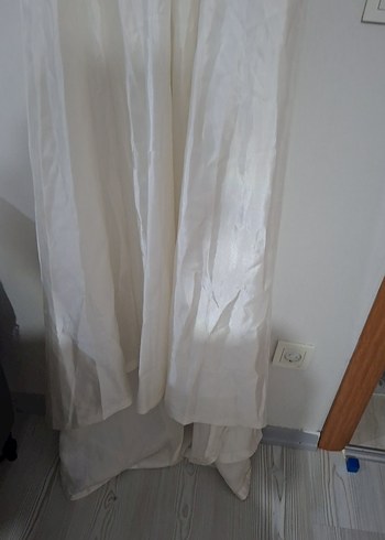 Dantel Detaylı Uzun Beyaz gelinlik - Görsel 4