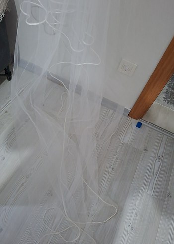 Dantel Detaylı Uzun Beyaz gelinlik - Görsel 9