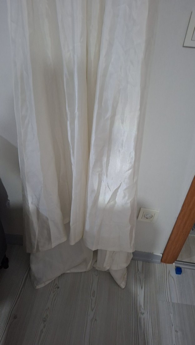 Dantel Detaylı Uzun Beyaz gelinlik - Görsel 4