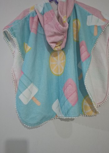 Kız Çocuk Pembe Bohem Poncho - Görsel 2