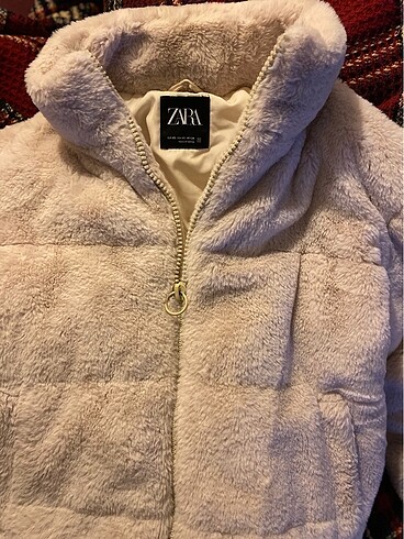 Zara mont peluş krem rengi Xs