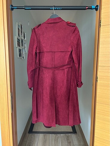 38 Beden bordo Renk Kadın trençkot