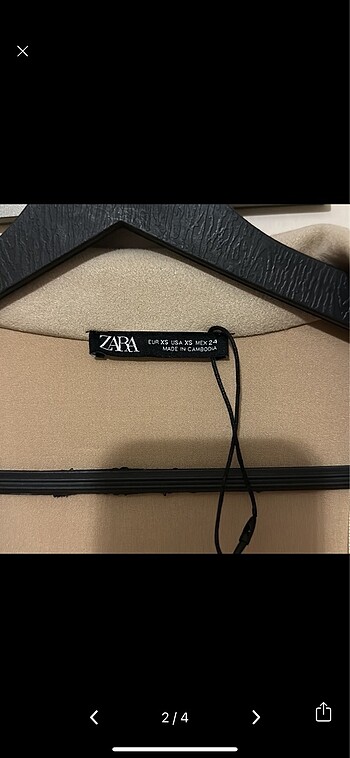 xs Beden ten rengi Renk Zara ceket