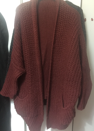 Bordo yün hırka