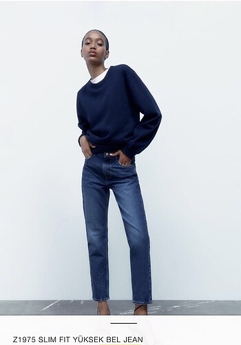 Zara Slim Fit Yüksek Bel Jean