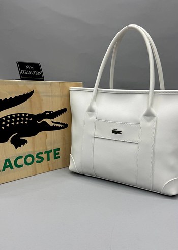 İthal Lacoste Beyaz Deri Kadın Çanta