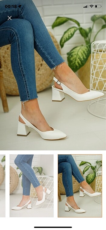 Beyaz ayakkabı stiletto