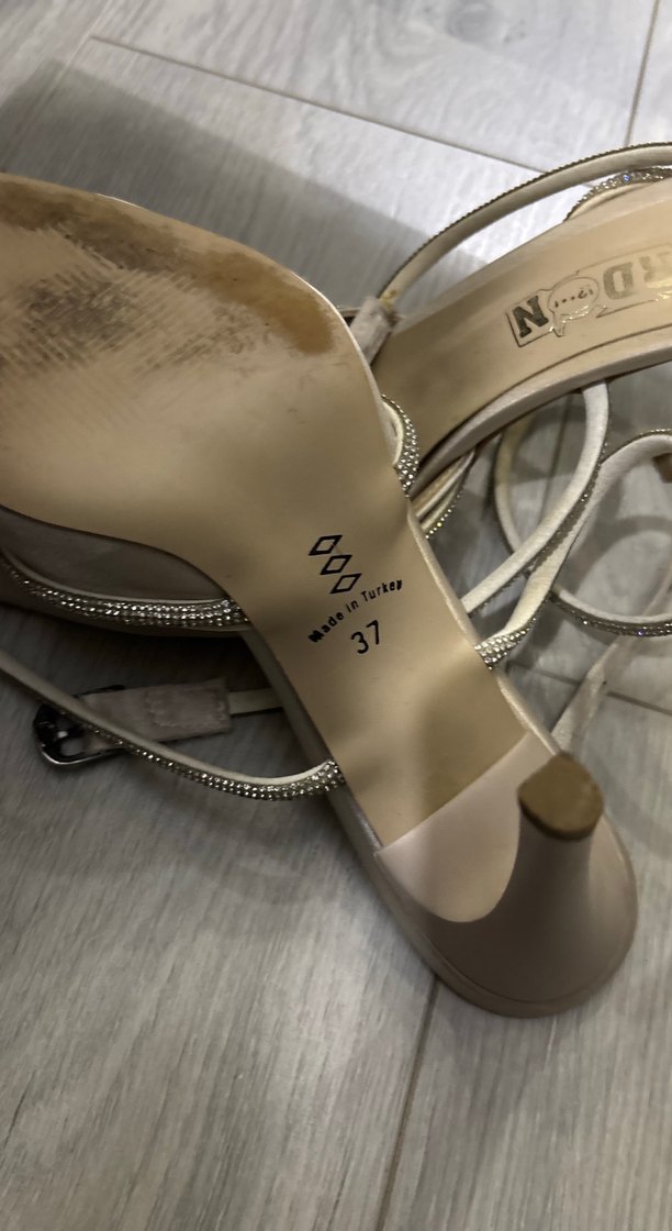 Bej Stiletto Topuklu Kadın Abiye Ayakkabı - Görsel 2