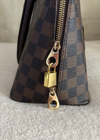 Kahverengi Kadın Süet Kareli Omuz Çantası - Görsel 3