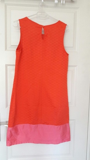 38 Beden turuncu Renk yazlık kısa elbise