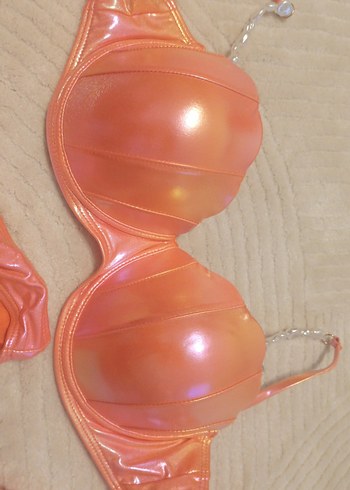 s Beden turuncu Parlak Bikini Takımı