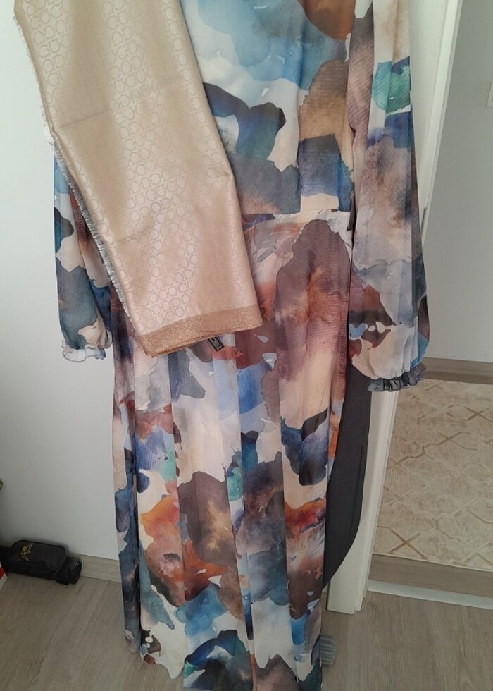 #şifonelbise #dügünelbise #elbise #yazlıkelbise #şal #inceşal - Görsel 5