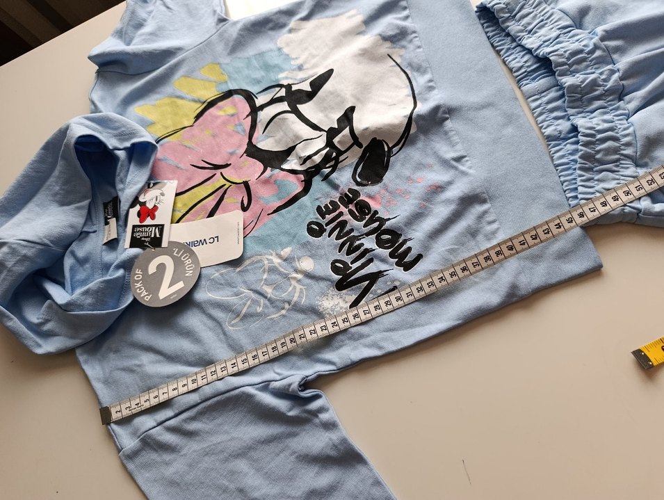 Kızlar için Mavi Denim Sweatshirt ve Eşofman Takımı - Görsel 3