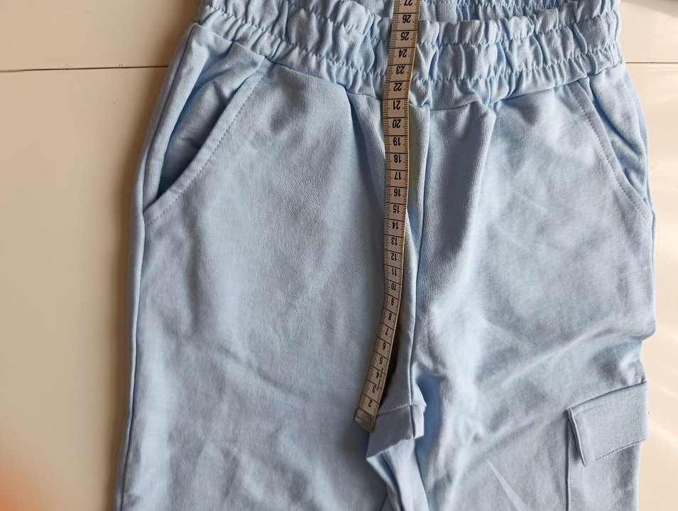 Kızlar için Mavi Denim Sweatshirt ve Eşofman Takımı - Görsel 4