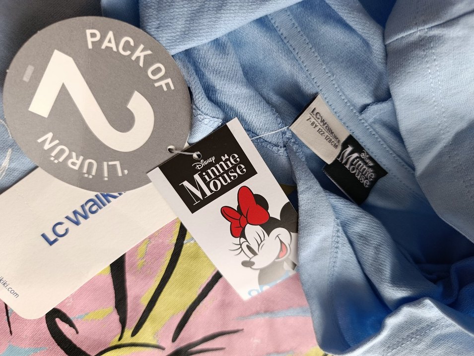 Kızlar için Mavi Denim Sweatshirt ve Eşofman Takımı - Görsel 2