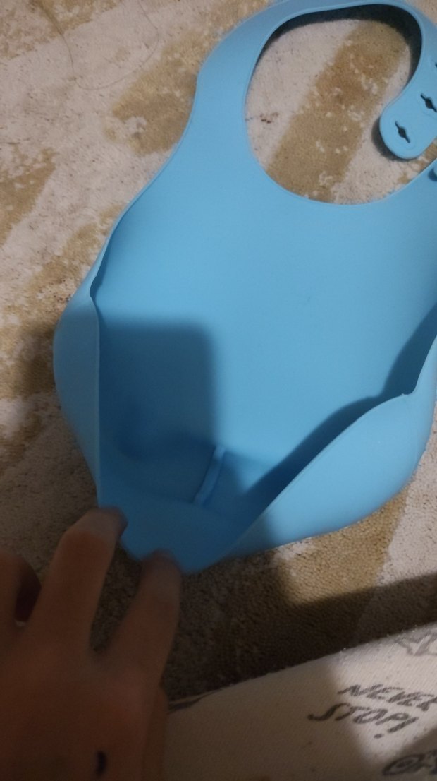 Pastel Mavi Bebek Mama Önlüğü - Görsel 2