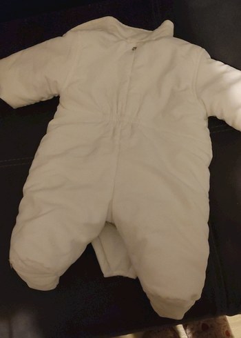 Beyaz Kürklü Kız Bebek Kayak Tulumu - Görsel 3