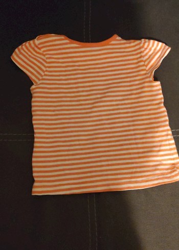 Kız Çocuk Sarı Çizgili Kısa Kollu Tişört - Görsel 6