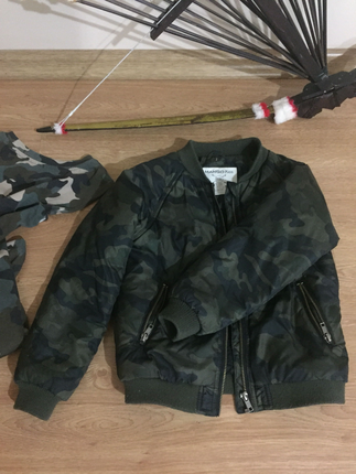 xs Beden 7-8 yaş kamuflaj mont