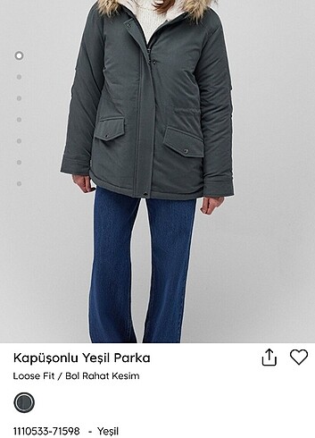 Kapşonlu kadın parka 