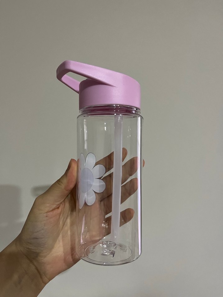 Çiçek Desenli Mor Çocuk Matara - Görsel 2