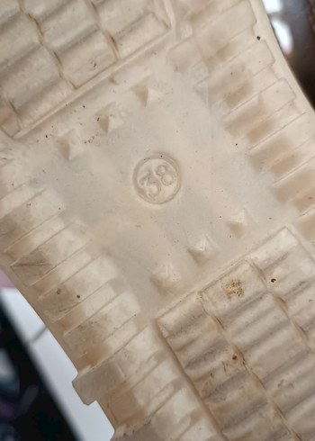 Bej Yılan Desenli Bağcıklı Kadın Spor Ayakkabı - Görsel 5