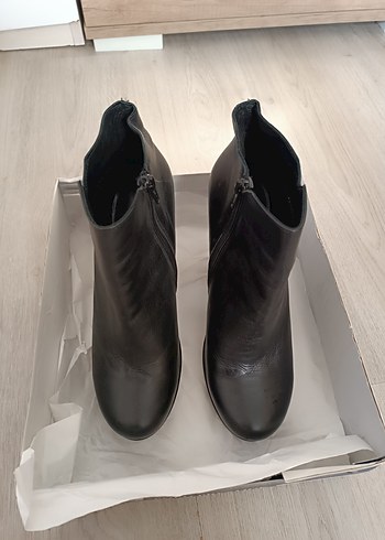 Kadın Siyah Deri Platform Topuklu Goth Bot - Görsel 5