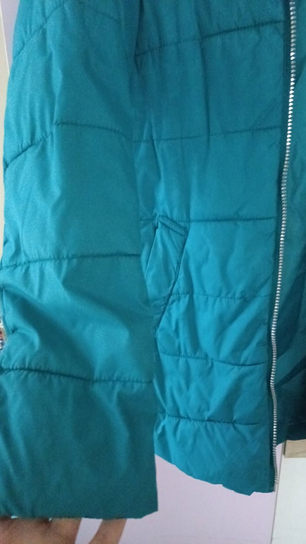 Turkuaz Fermuarlı Kadın Midi Kaban mont - Görsel 5