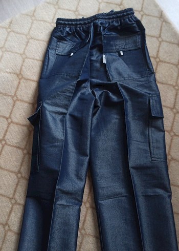 Lacivert Parlak Kemerli  Pantolon yeni - Görsel 5