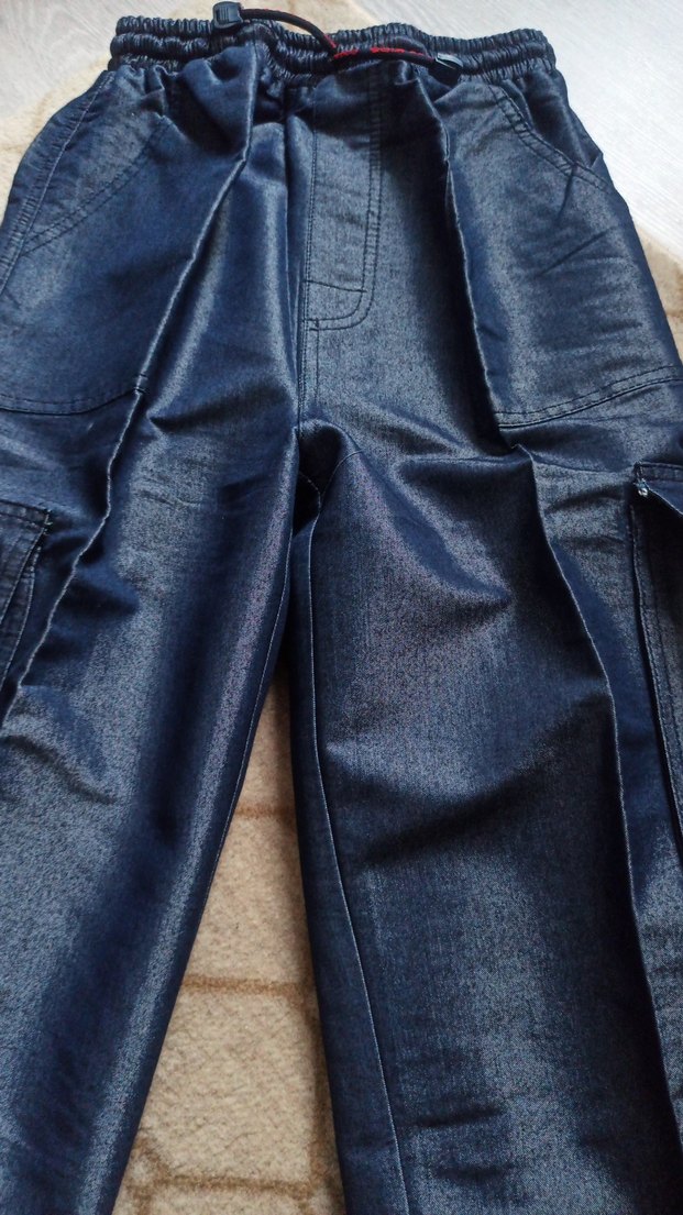 Lacivert Parlak Kemerli  Pantolon yeni - Görsel 2