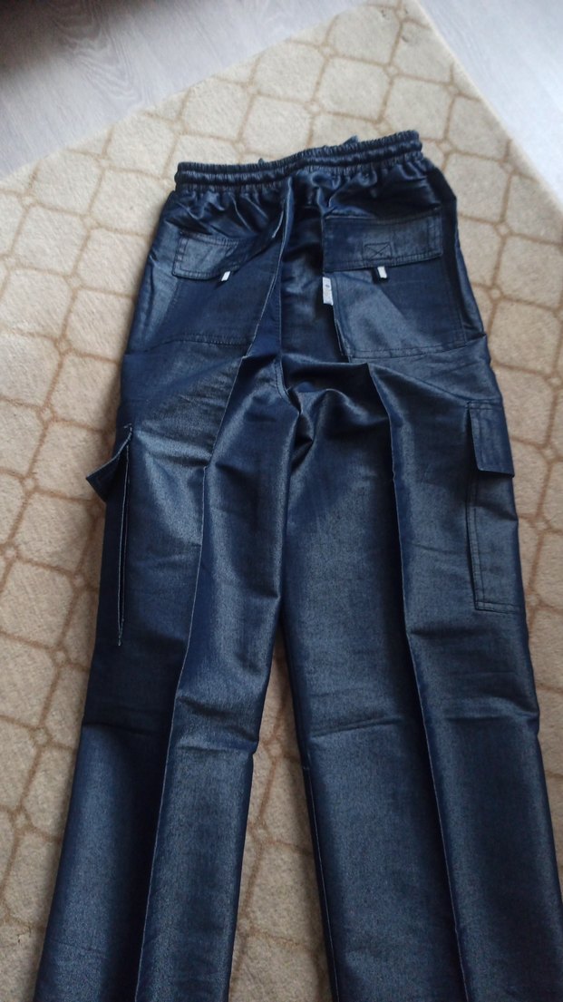 Lacivert Parlak Kemerli  Pantolon yeni - Görsel 5