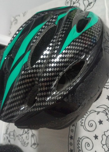 Yeşil Yılan Desenli çocuk Kask - Görsel 3