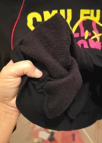 Kız Çocuk Renkli Baskılı Kapüşonlu Sweatshirt - Görsel 3