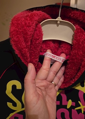 Kız Çocuk Renkli Baskılı Kapüşonlu Sweatshirt - Görsel 2