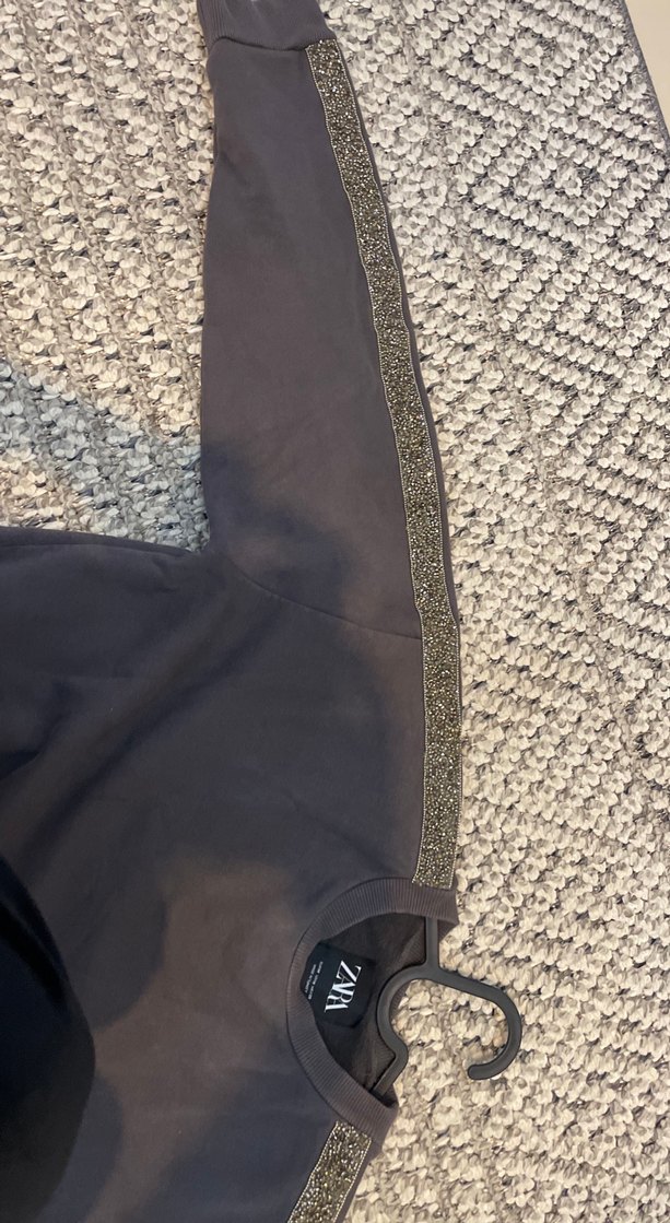 Kapüşonlu kız Çocuk Gri Sweatshirt - Görsel 3