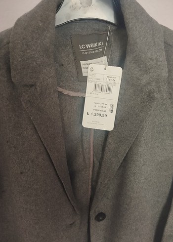 LC Waikiki Gri Düğmeli Midi kız çocuk Kaban - Görsel 2