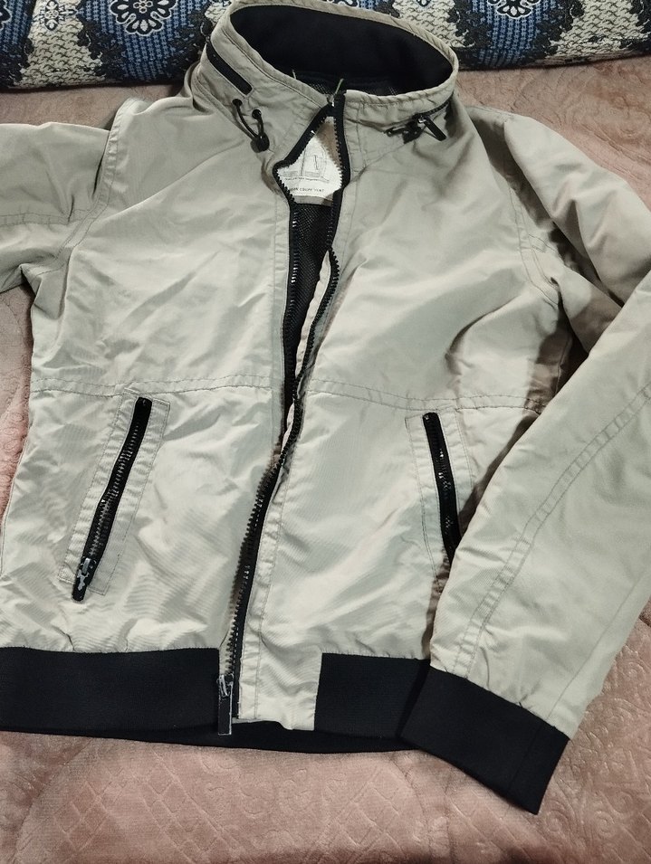 Bej Erkek Street Style Yağmurluk - Görsel 3