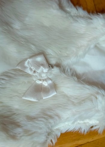 Kız Çocuk Beyaz Kürk Detaylı Yelek - Görsel 5